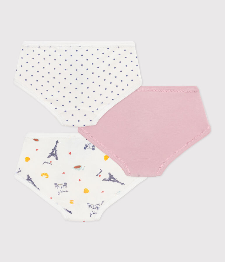 Lot de culottes enfant en coton taille haute imprim&eacute; Paris variante 1