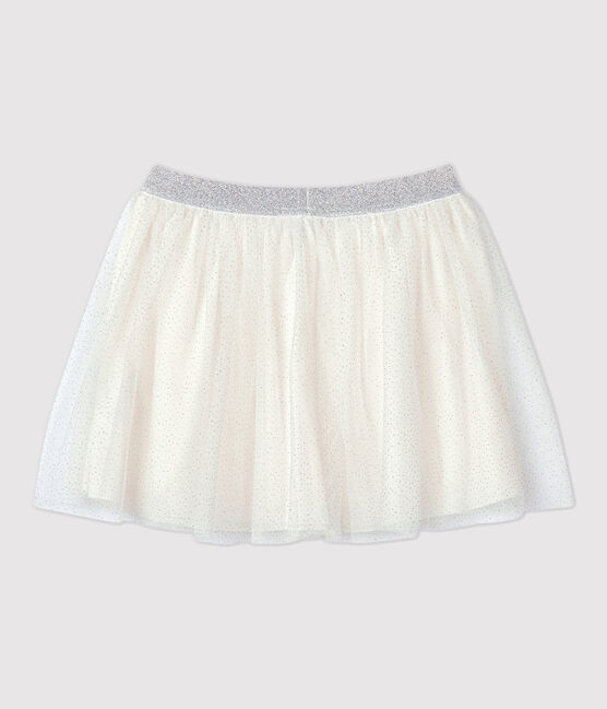 Jupe en tulle enfant fille blanc MARSHMALLOW/gris ARGENT
