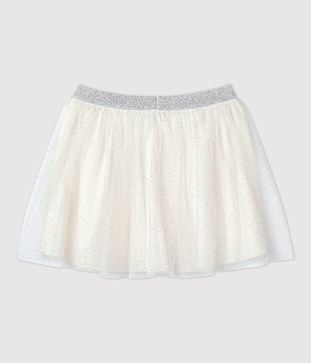 Jupe en tulle enfant fille blanc/gris