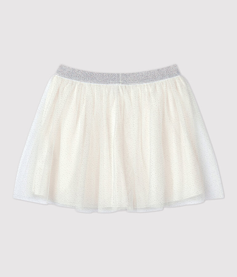 Jupe en tulle enfant fille blanc MARSHMALLOW/gris ARGENT