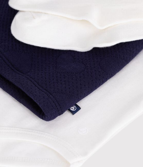 Ensemble cadeau bébé en coton : robe, body et collant variante 1