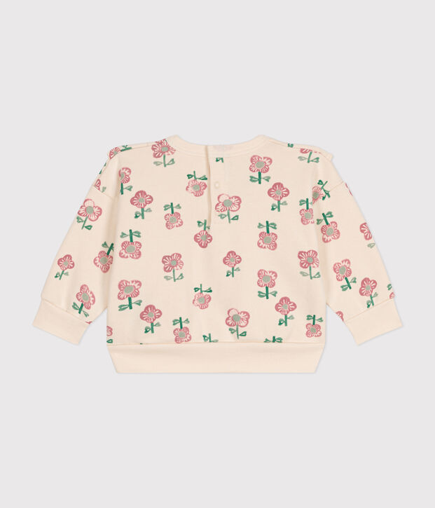 Sweatshirt en molleton b&eacute;b&eacute; &eacute;cru/multicouleur