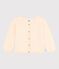 Cardigan en coton enfant fille &eacute;cru AVALANCHE