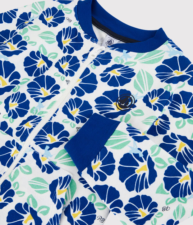 Cardigan en coton enfant gar&ccedil;on blanc/multicouleur