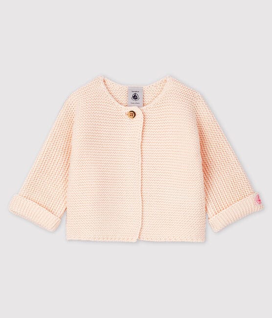 Cardigan en tricot de coton biologique bébé FLEUR | Petit Bateau