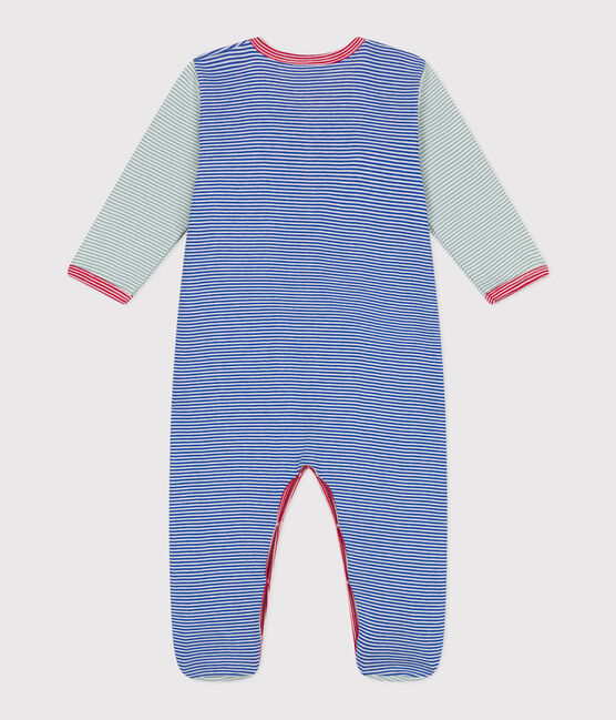 Pyjama en coton rayé bébé bleu CALVIN/ MARSHMALLOW