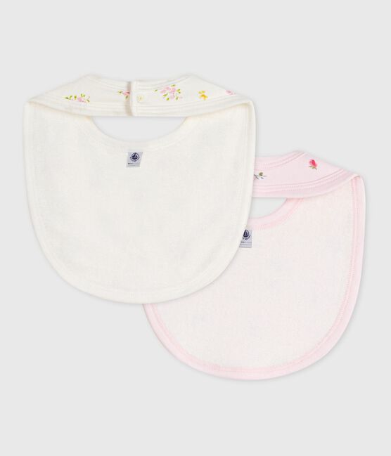 Lot de bavoirs bébé en coton imprimé fleuri variante 1