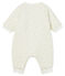 Combinaison longue bébé en côte ouatinée blanc MARSHMALLOW/gris SOURICEAU CN