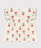 Blouse manches courtes bébé en gaze de coton imprimé blanc AVALANCHE/ MULTICO