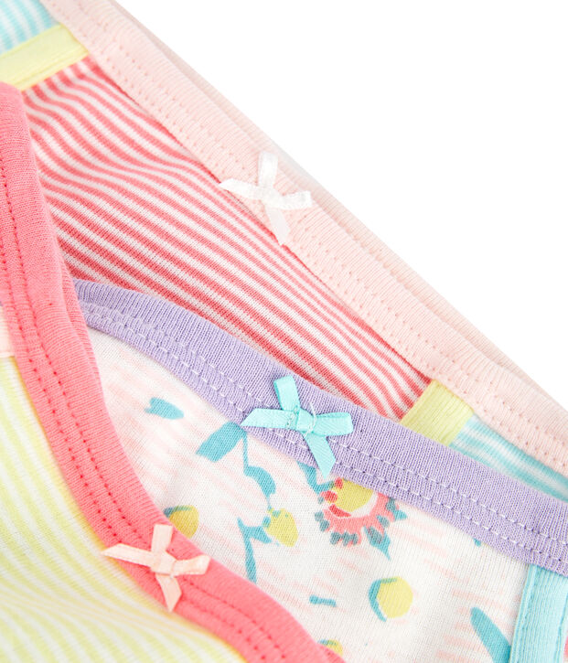 Trio de culottes hautes petite fille multicouleur