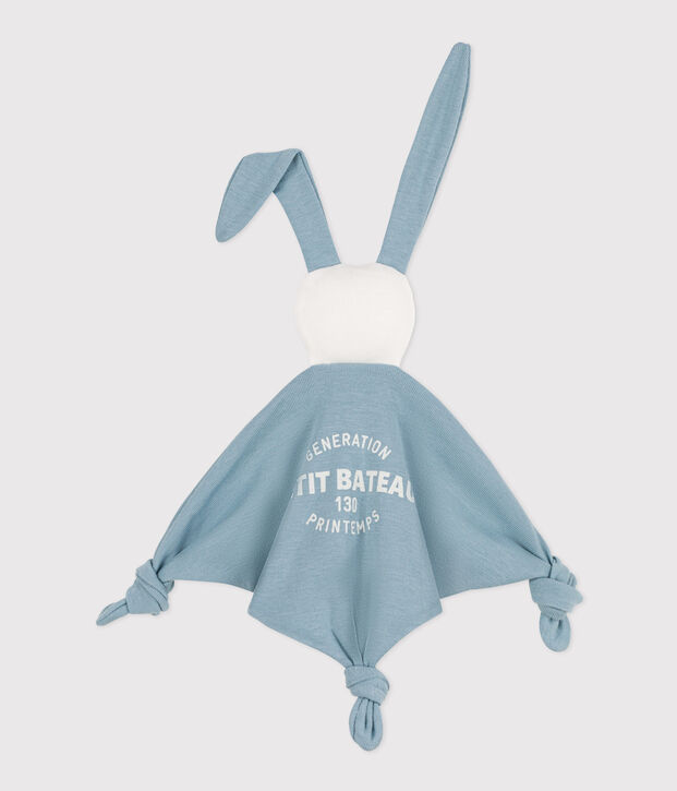 Doudou 130 printemps en coton bleu