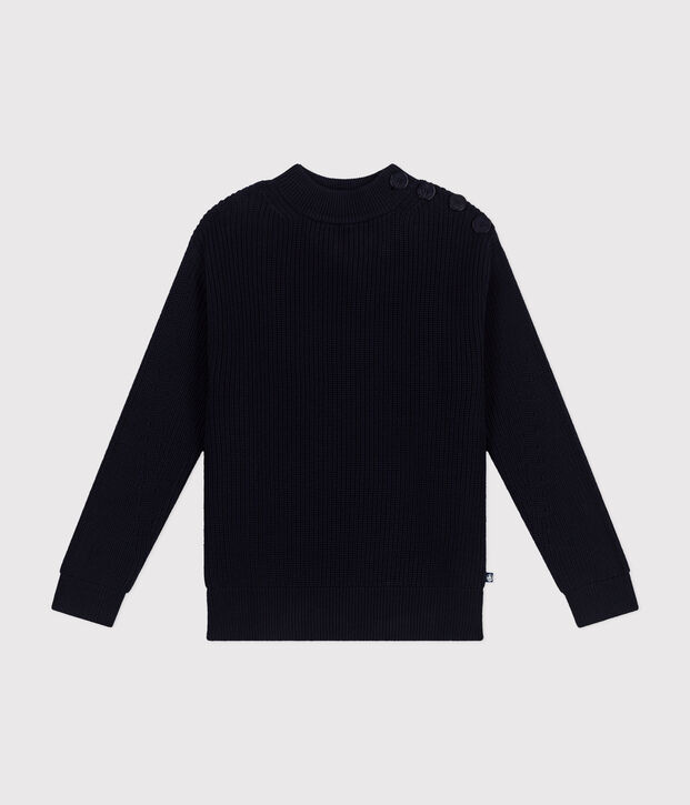 Pull en c&ocirc;te anglaise en coton Femme bleu