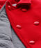 Caban bébé mixte en molleton rouge TERKUIT