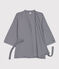 Kimono ray&eacute; femme bleu/blanc