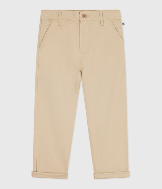 Pantalon enfant en coton beige SANDER