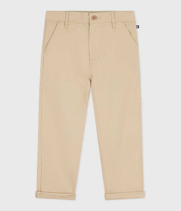 Pantalon enfant en coton beige