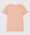 Tee-shirt LE DROIT col V en coton Femme beige VINTAGE