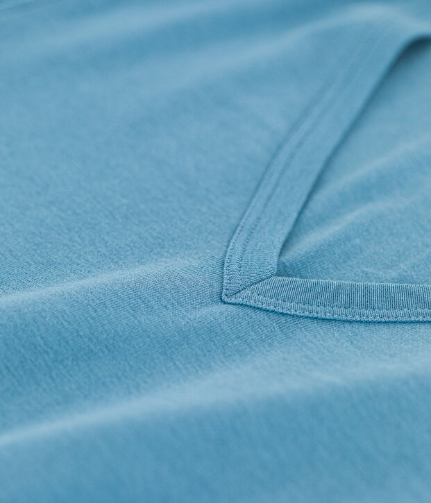 Tee-shirt L'ICONIQUE col V en coton Femme bleu