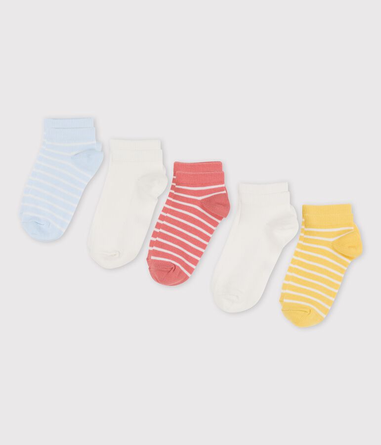 Lot de 5 paires de chaussettes enfant fille multicouleur