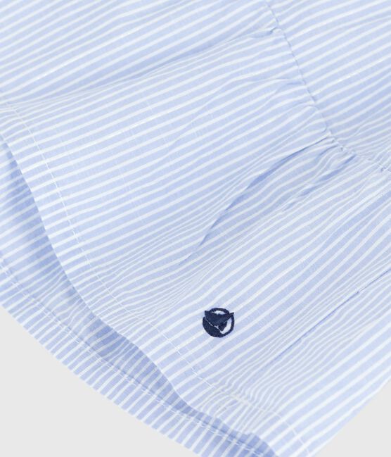 Robe sans manche en popeline rayée bébé BLEU/ MULTICO