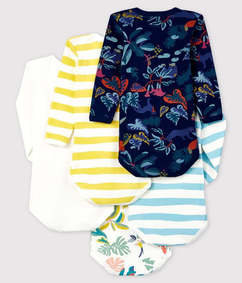 Lot de 5 bodies manches longues b&eacute;b&eacute; garcon variante 1