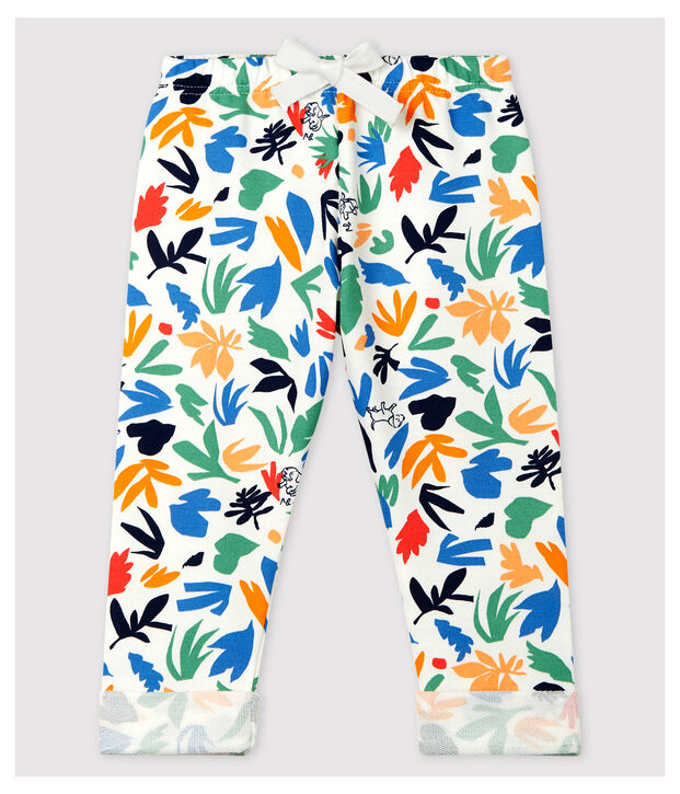Pantalon sarouel b&eacute;b&eacute;. blanc/multicouleur