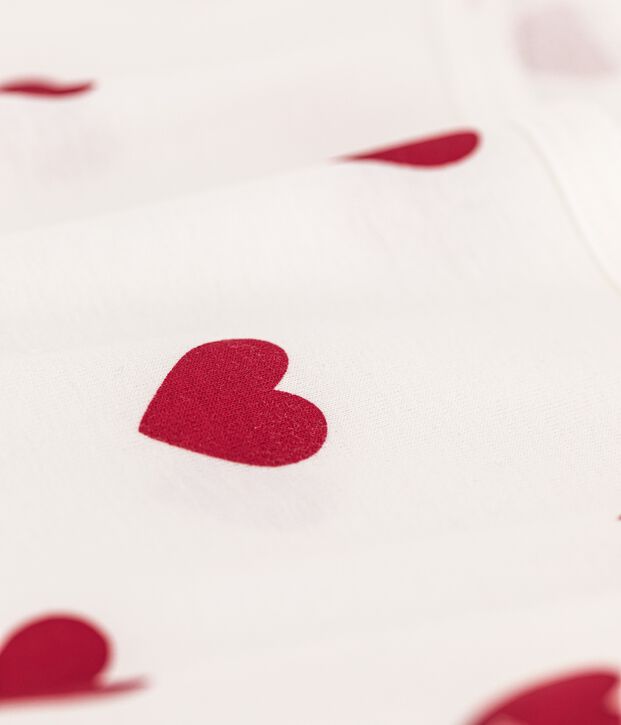 Chemise &agrave; bretelles L'ICONIQUE en coton BIO Femme blanc/rouge