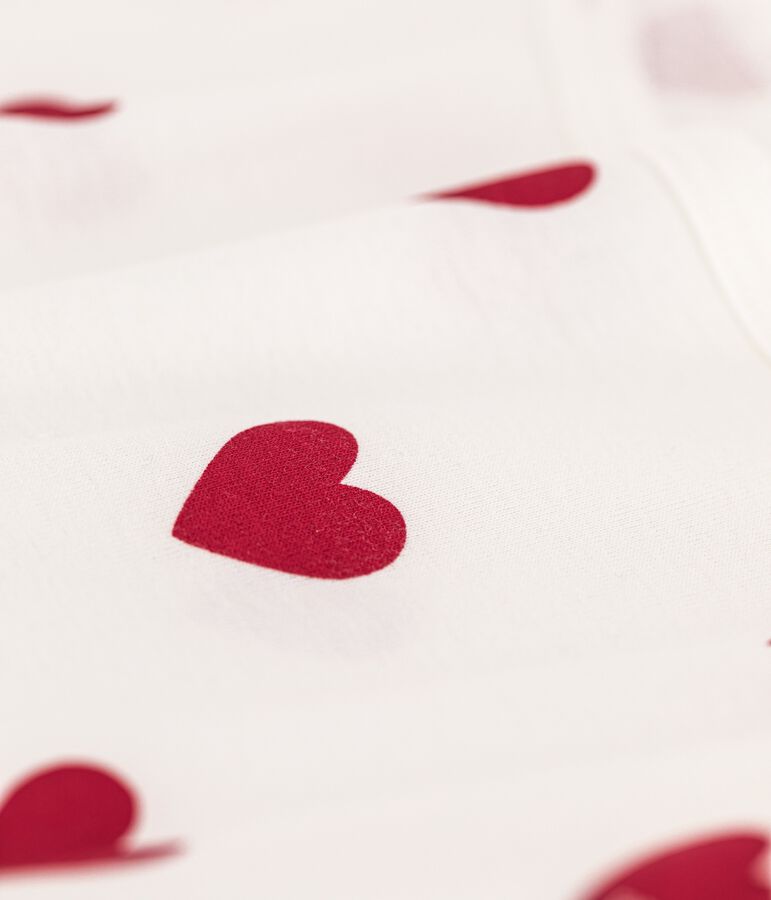 Chemise &agrave; bretelles L'ICONIQUE en coton BIO Femme blanc/rouge