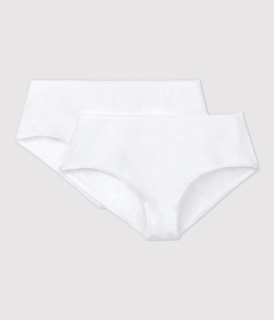 Lot de 2 shorties blancs fille variante 1