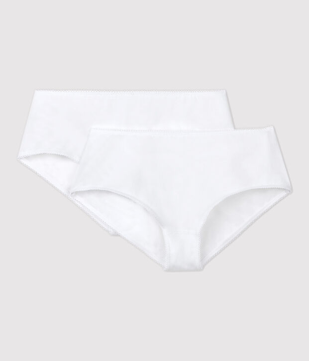 Lot de 2 shorties blancs fille multicouleur