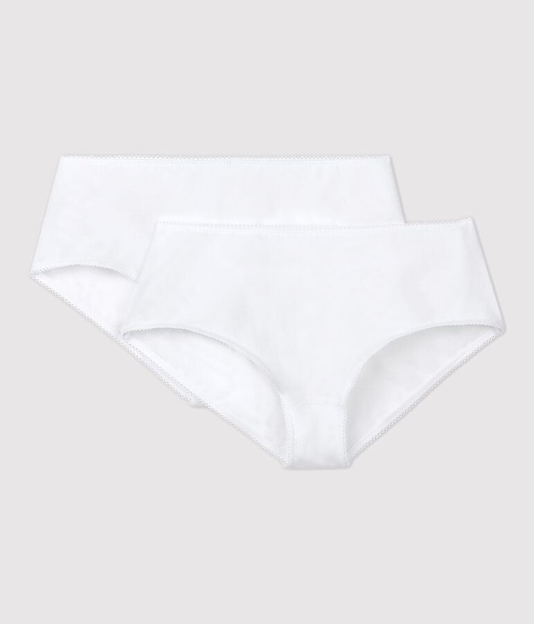 Lot de 2 shorties blancs fille multicouleur