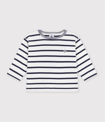 Tee-shirt bébé en coton manches longues à rayures