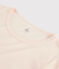 T-shirt laine et coton Femme rose FLEUR