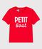 Tee-shirt manches courtes avec motif en coton bébé rouge PEPS