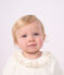 Tee-shirt b&eacute;b&eacute; en coton manches longues uni blanc
