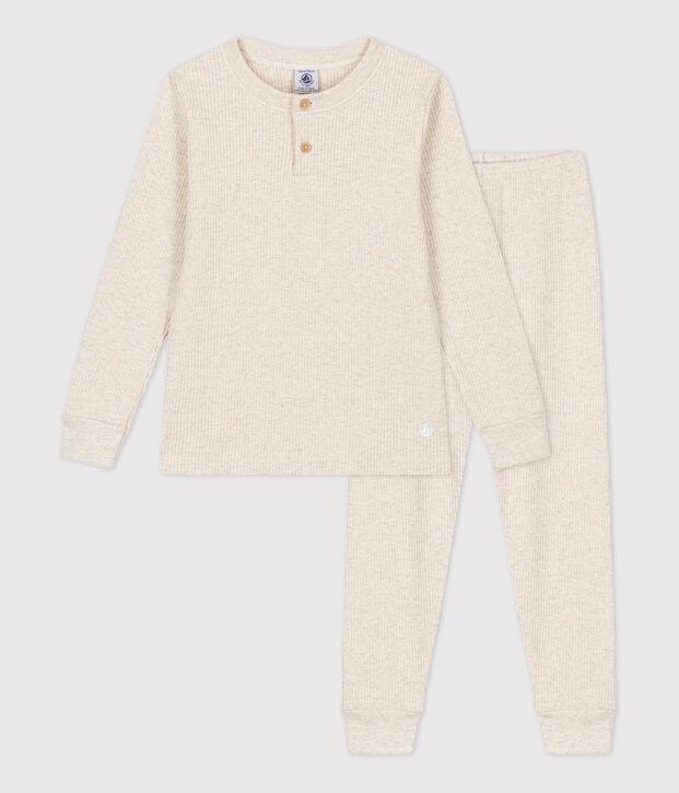 Pyjama en coton enfant beige