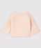 Cardigan en tricot de coton biologique bébé rose FLEUR