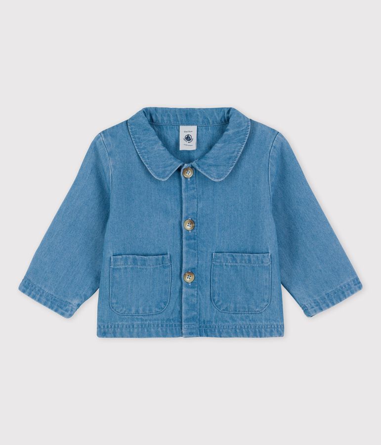 Veste en denim l&eacute;ger bio b&eacute;b&eacute; bleu DENIM CLAIR