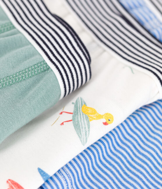 Lot de 3 boxers enfant en coton imprimé surfeurs variante 1