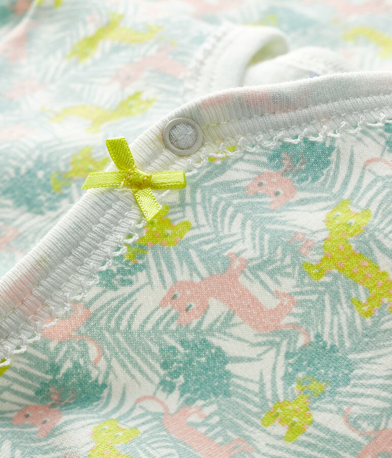 Dors Bien b&eacute;b&eacute; fille en molleton blanc MARSHMALLOW/blanc MULTICO