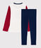 Pyjama petit garçon en coton bleu MEDIEVAL/blanc MULTICO