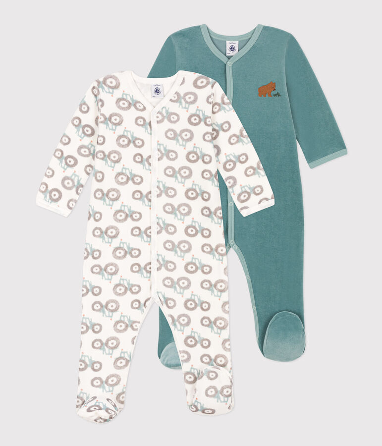 Lot de 2 pyjamas b&eacute;b&eacute; en velours variante 1