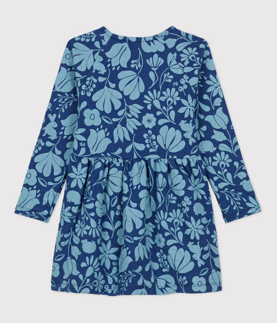Robe fleurie manches longues en tubique enfant fille CREPUSCULE/ ROVER
