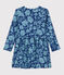 Robe fleurie manches longues en tubique enfant fille CREPUSCULE/ ROVER