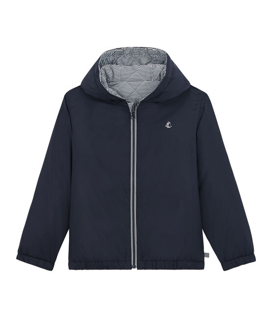 Coupe vent chaud et réversible enfant mixte bleu SMOKING