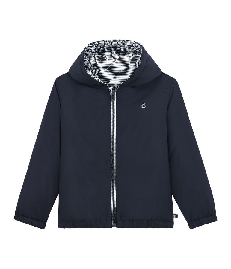 Coupe vent chaud et r&eacute;versible enfant mixte bleu