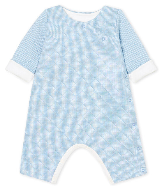 Combinaison Longue Bebe En Tubique Matelasse Acier Marshmallow Petit Bateau