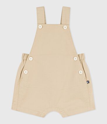 Salopette bébé en serge jambes courtes, unie