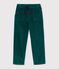 Pantalon droit enfant en velours vert fonc&eacute;
