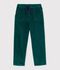 Pantalon droit enfant en velours vert fonc&eacute;